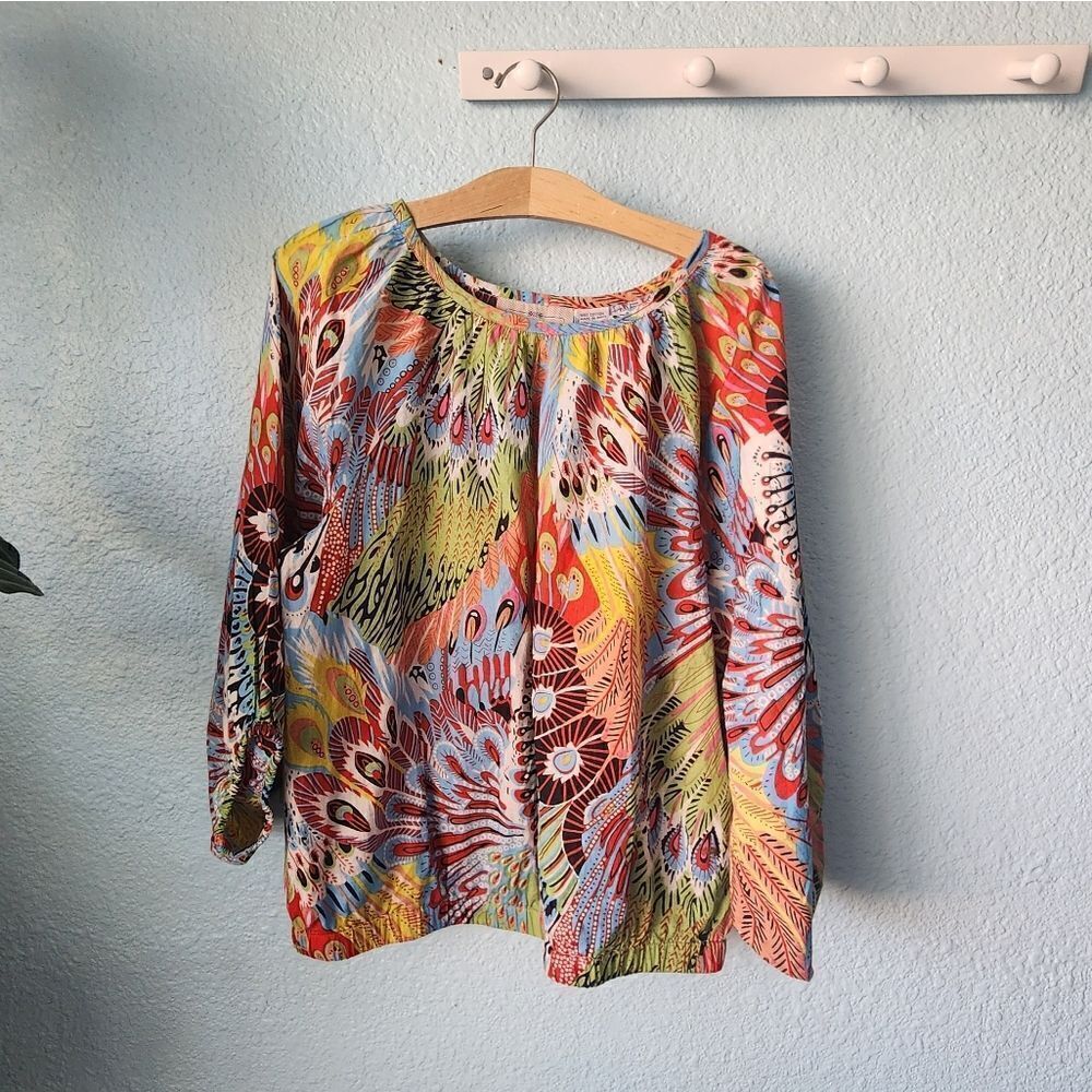 Life style cotton bohemian peaseant cottagecore blouse